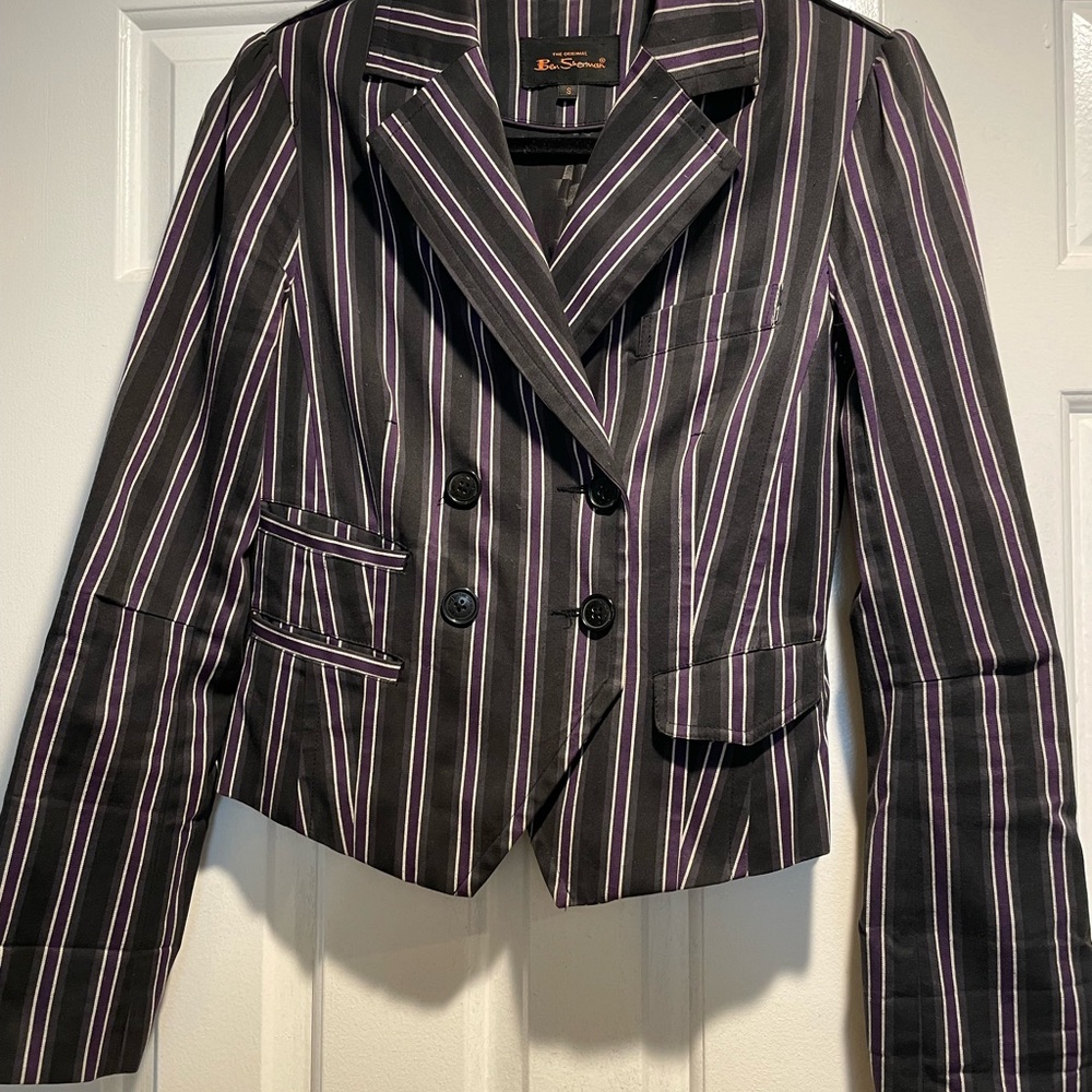 Ben Sherman blazer with purple stripes